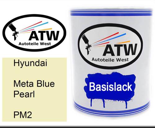 Hyundai, Meta Blue Pearl, PM2: 1L Lackdose, von ATW Autoteile West.